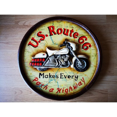 3D bord Route 66 hout 3D bord Route 66 hout